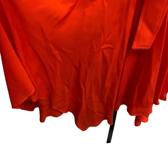 A.L.C. Claire Red Silk Wrap Handkerchief Midi Dress Size 2 NWT $575 - Picture 12 of 15